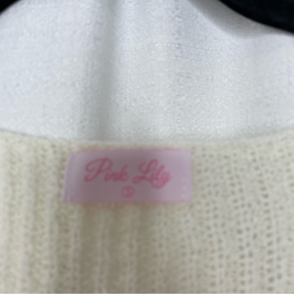 Pink Lily V-Neck Striped Sweater - Picture 4 of 8